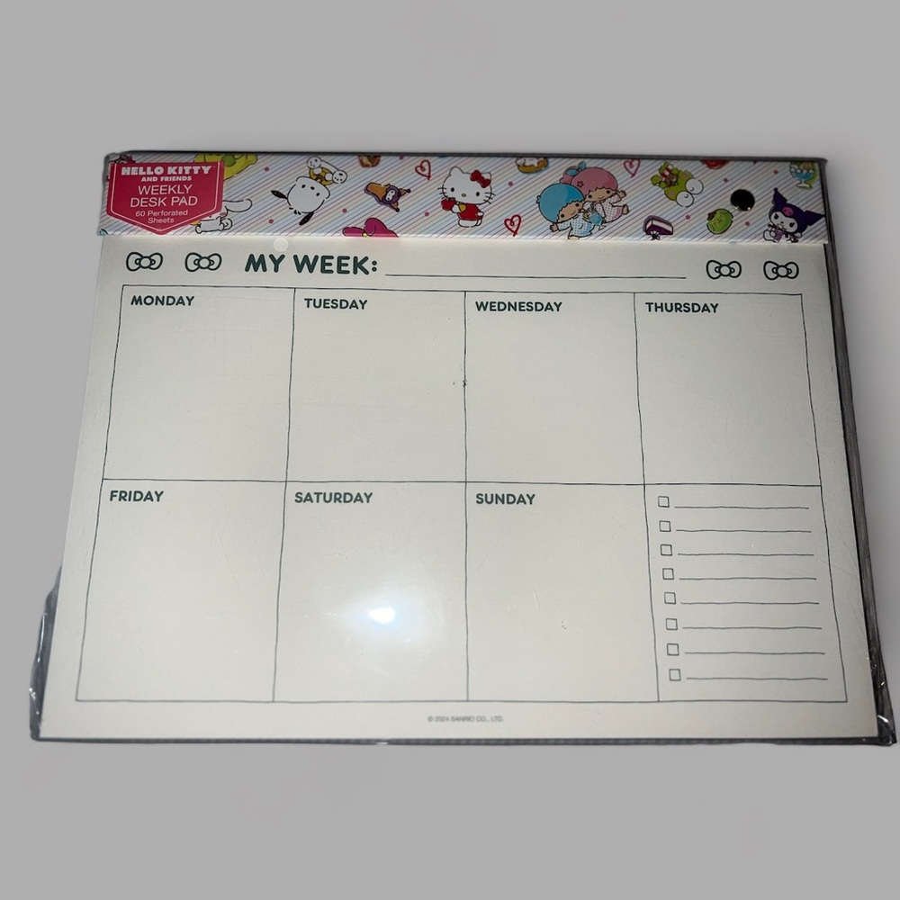 Hello Kitty and Friends Weekly Desk Planner